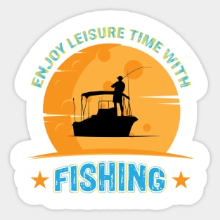 Enjoy Leisure Time With Finishing T-shirt Sticker